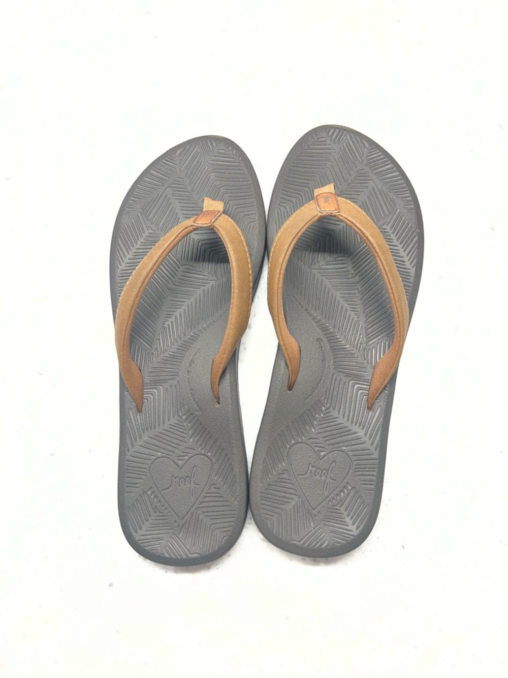 Casual Gray and Tan Women's Flip-Flop Sandals